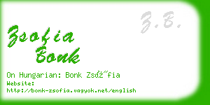 zsofia bonk business card